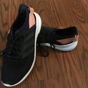 Adidas pink and black sneakers